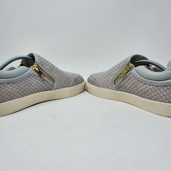 ASH Intense Gray Snake Scale Skate Zipper Sneaker - Picture 5 of 8